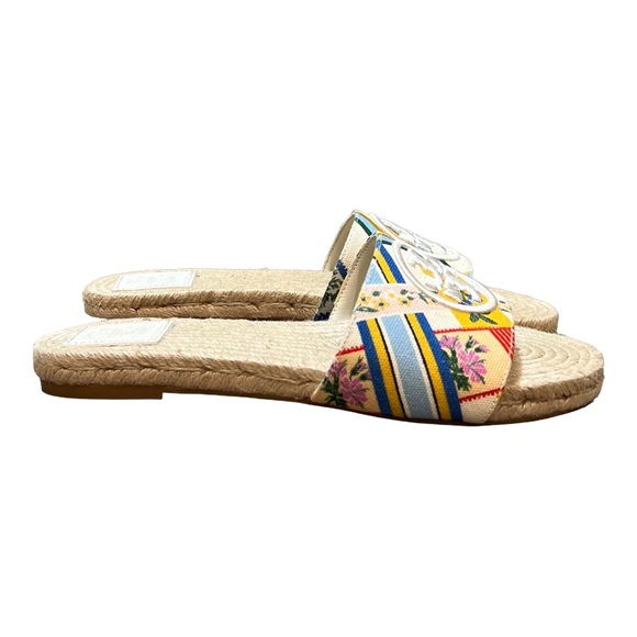 Tory Burch Benton Open Toe Espadrille Sandal Slides - Picture 6 of 9